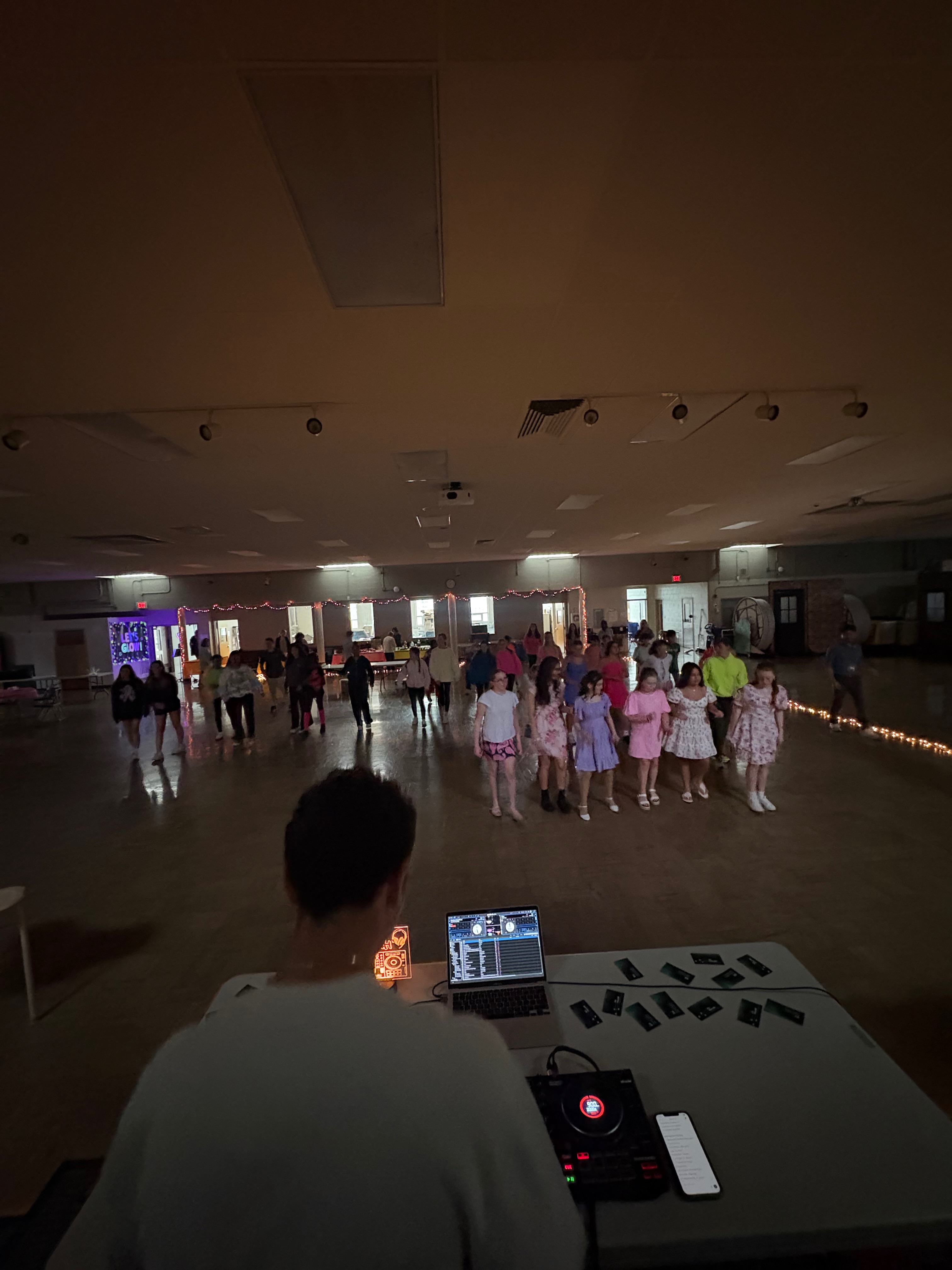 DJ Halabi performing at a school event